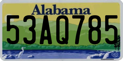 AL license plate 53AQ785