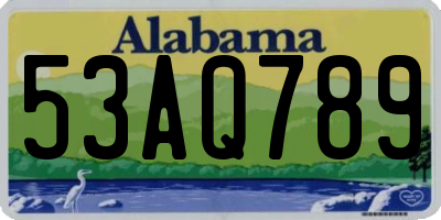 AL license plate 53AQ789