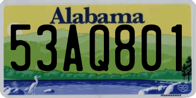 AL license plate 53AQ801