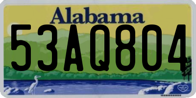 AL license plate 53AQ804