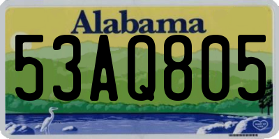 AL license plate 53AQ805