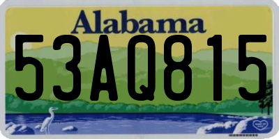 AL license plate 53AQ815