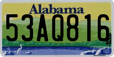 AL license plate 53AQ816