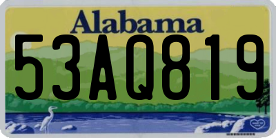 AL license plate 53AQ819