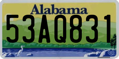 AL license plate 53AQ831