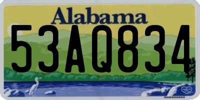 AL license plate 53AQ834