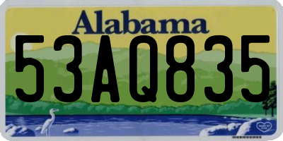 AL license plate 53AQ835