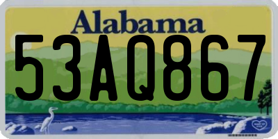 AL license plate 53AQ867