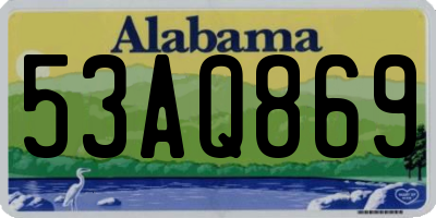 AL license plate 53AQ869