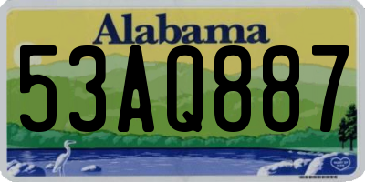 AL license plate 53AQ887