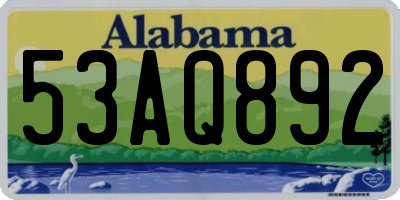 AL license plate 53AQ892