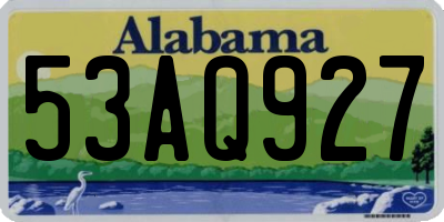 AL license plate 53AQ927