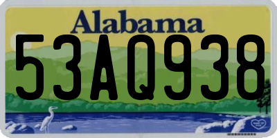 AL license plate 53AQ938