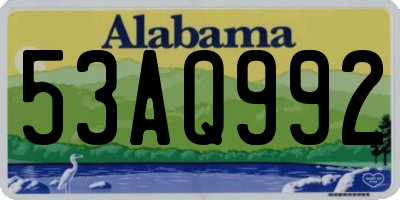 AL license plate 53AQ992