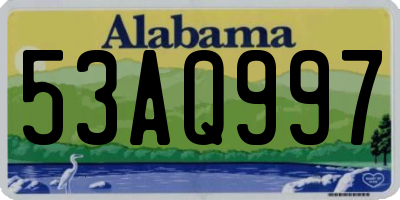 AL license plate 53AQ997