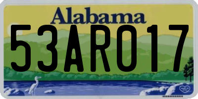 AL license plate 53AR017