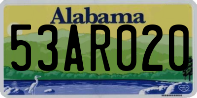 AL license plate 53AR020