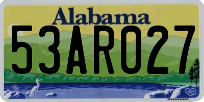 AL license plate 53AR027