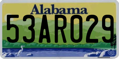 AL license plate 53AR029