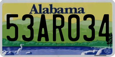AL license plate 53AR034