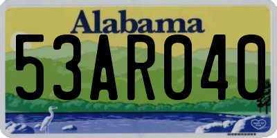 AL license plate 53AR040