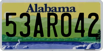 AL license plate 53AR042