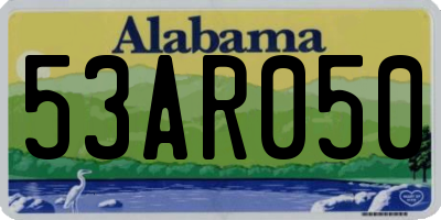 AL license plate 53AR050