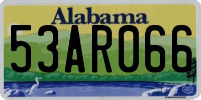 AL license plate 53AR066