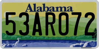 AL license plate 53AR072