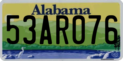 AL license plate 53AR076