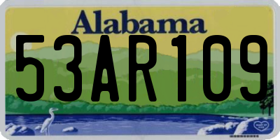 AL license plate 53AR109