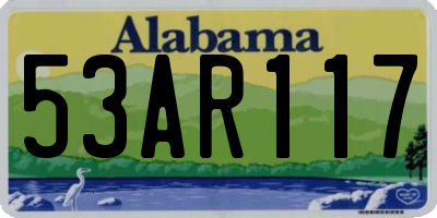 AL license plate 53AR117
