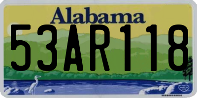 AL license plate 53AR118