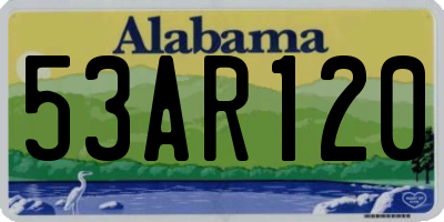 AL license plate 53AR120