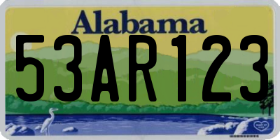 AL license plate 53AR123