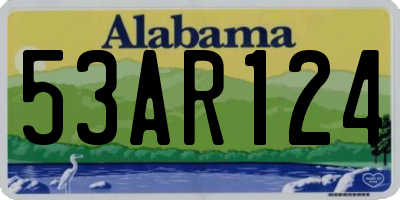 AL license plate 53AR124