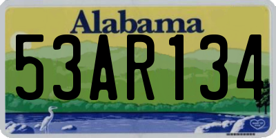 AL license plate 53AR134