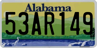 AL license plate 53AR149