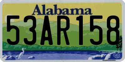 AL license plate 53AR158