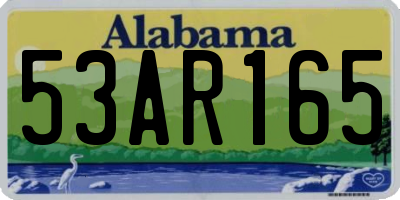 AL license plate 53AR165