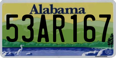 AL license plate 53AR167