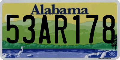 AL license plate 53AR178