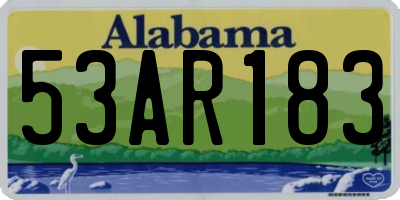AL license plate 53AR183