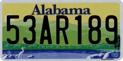 AL license plate 53AR189