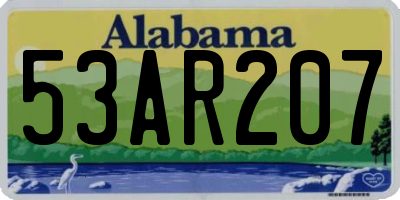 AL license plate 53AR207