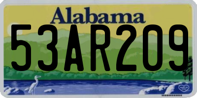 AL license plate 53AR209