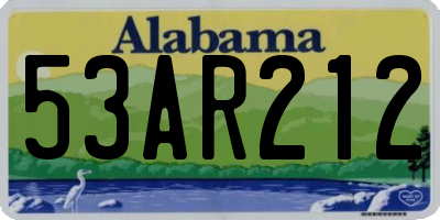 AL license plate 53AR212