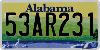 AL license plate 53AR231