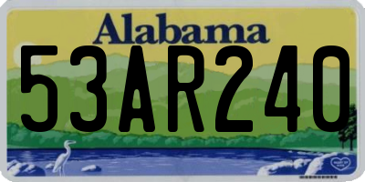 AL license plate 53AR240