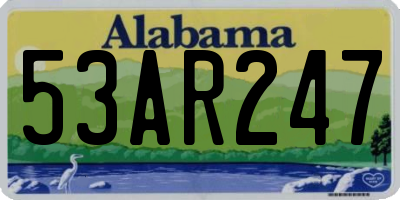 AL license plate 53AR247
